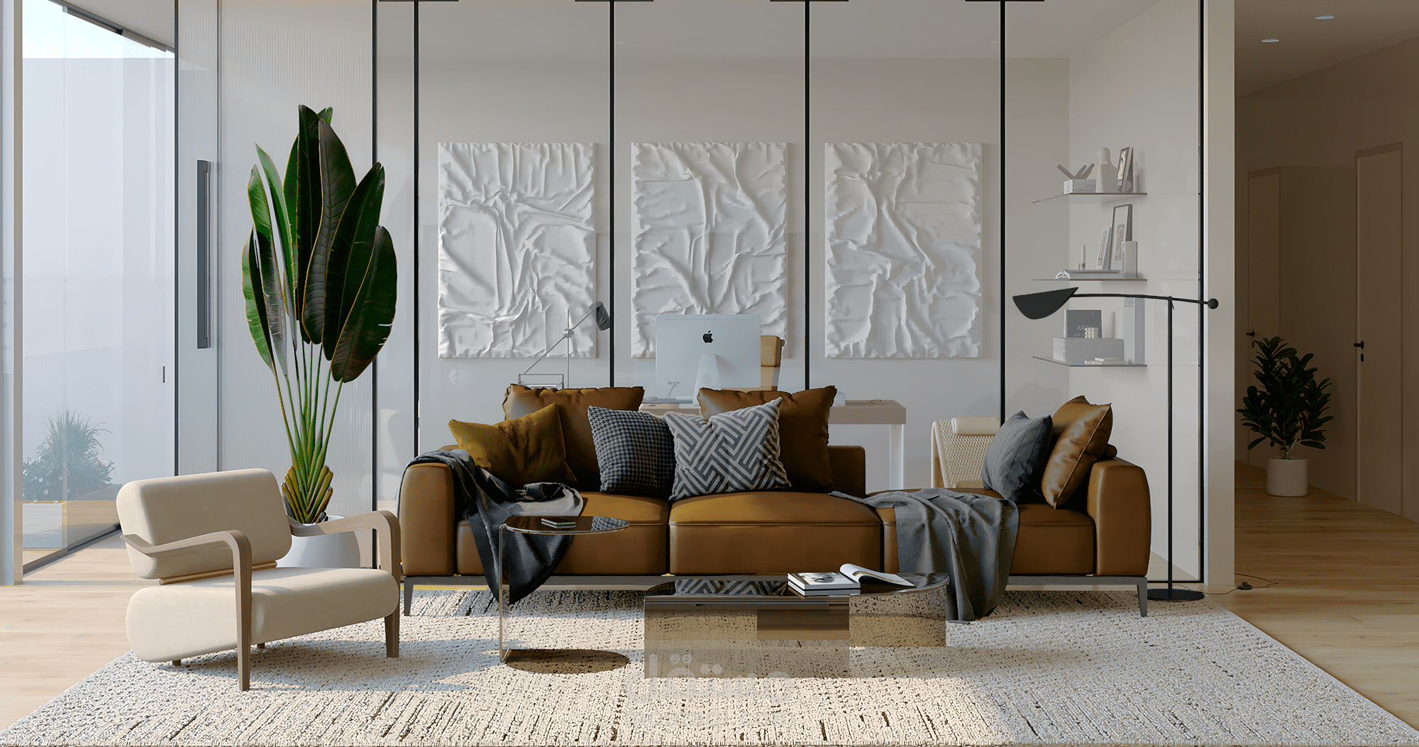 تصميم فراغ معيشه|مينمال ستايل