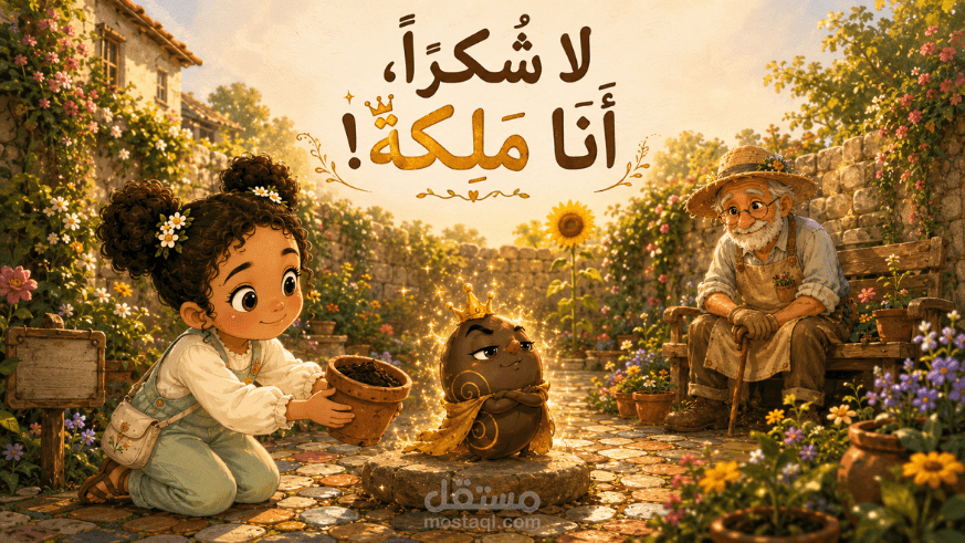 تصميم قصة أطفال تعليمية بأسلوب بصري دافئ