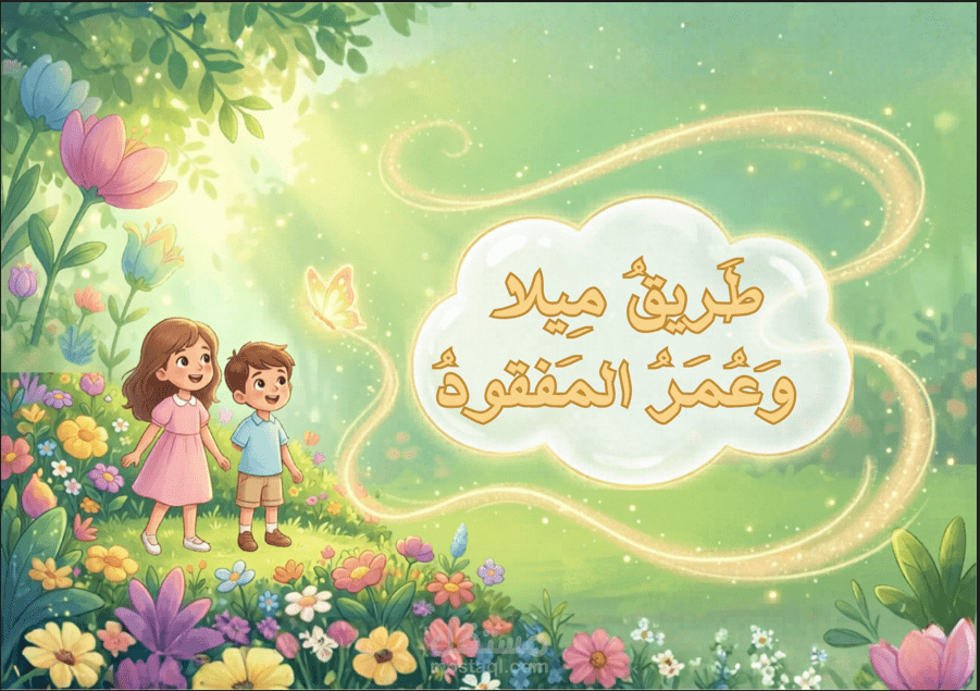 تصميم قصة أطفال مغامرات عن الشجاعة والعمل الجماعي