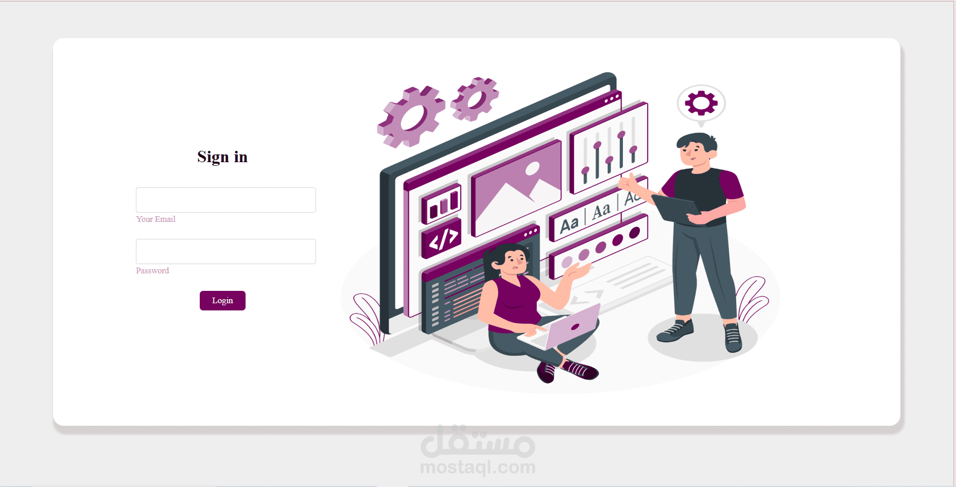 انشاء لوحة تحكم باستخدام Angular