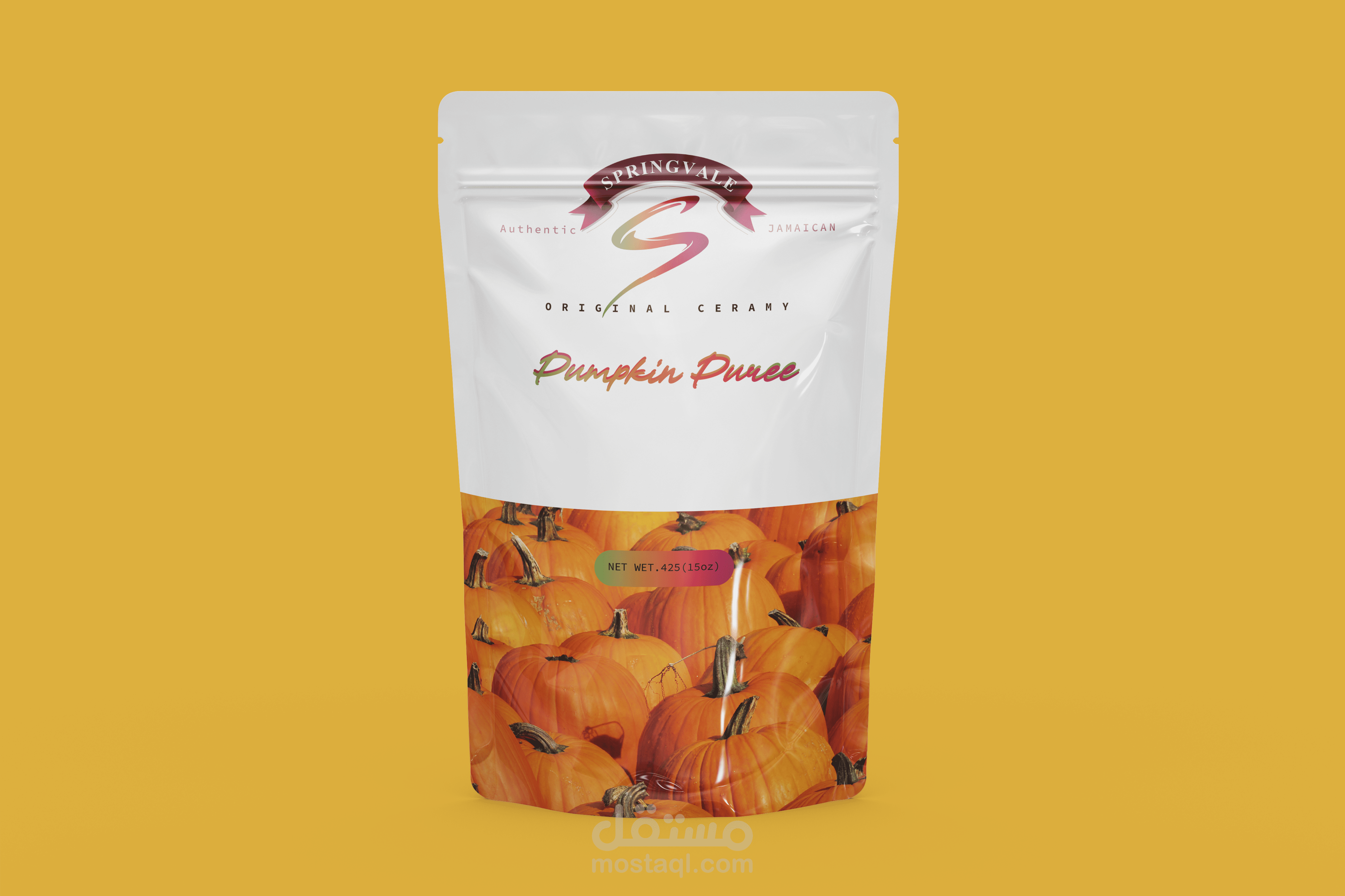 تصميم براند احترافي عصري خاص بالصوصات وبودرة القرع للشوربات