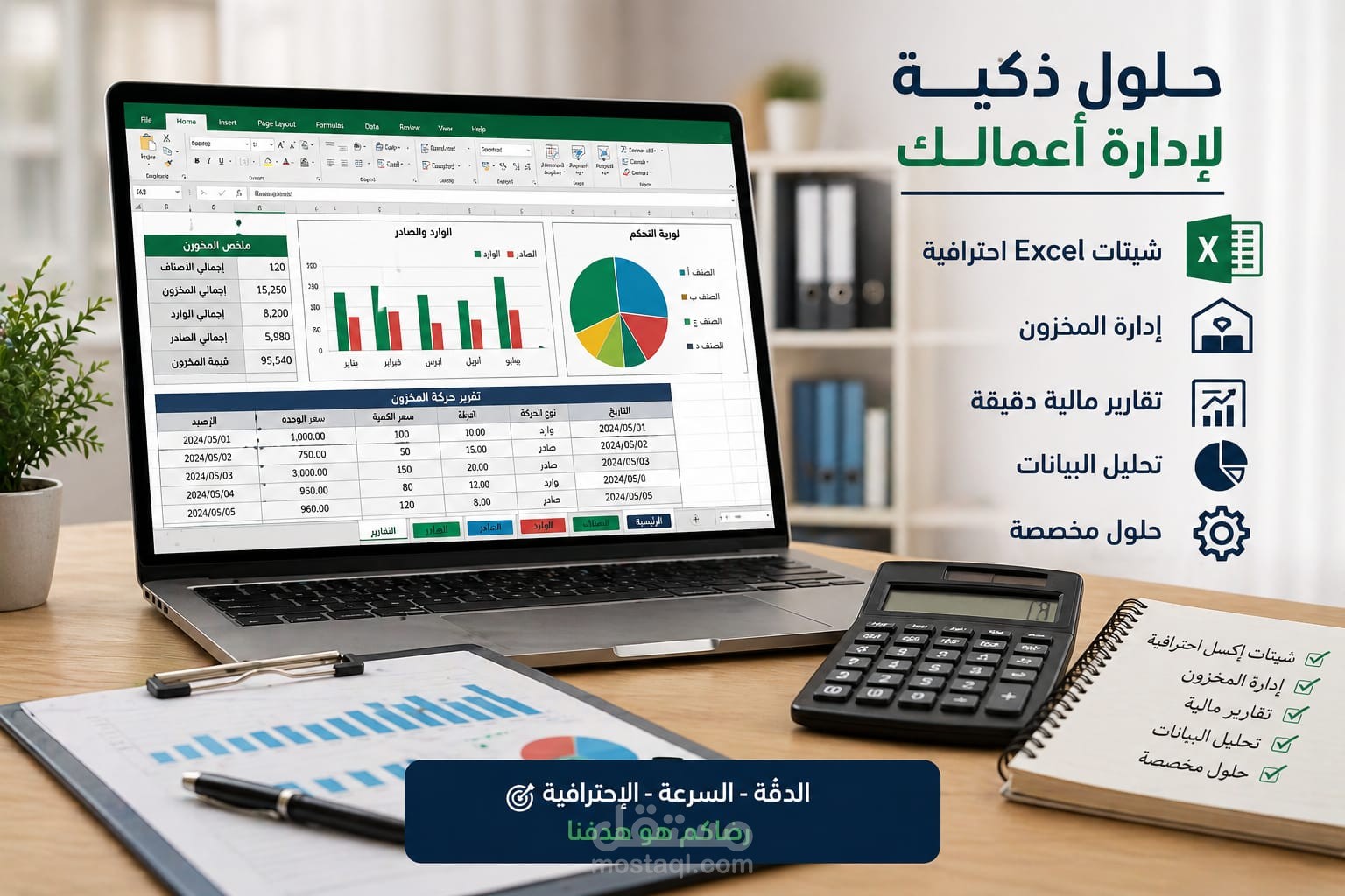 محاسب متخصص في Microsoft Office والمخازن وإدارة المخزون وتحليل البيانات