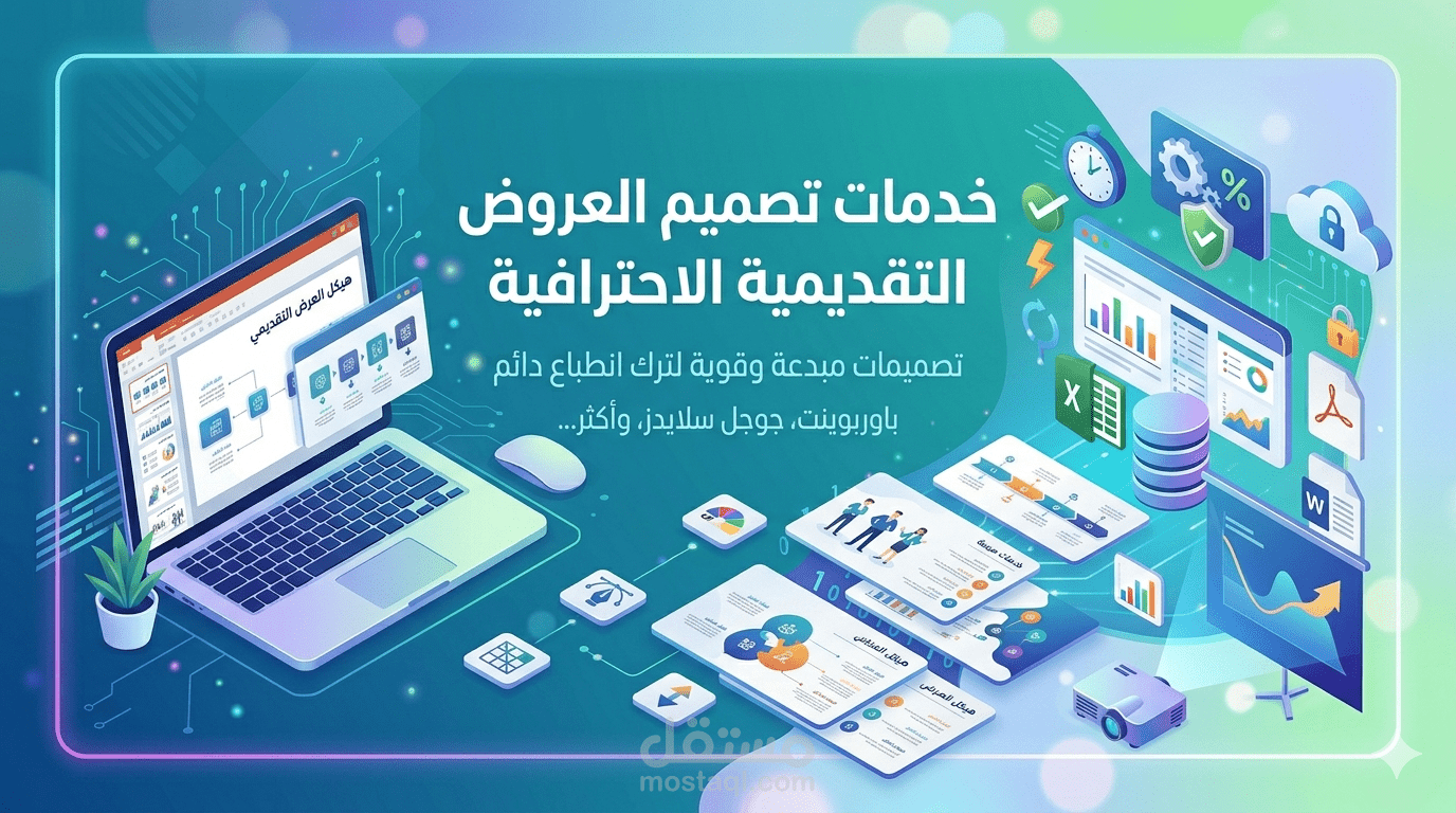 تصميم عروض تقديمية (PowerPoint) احترافية وجذابة