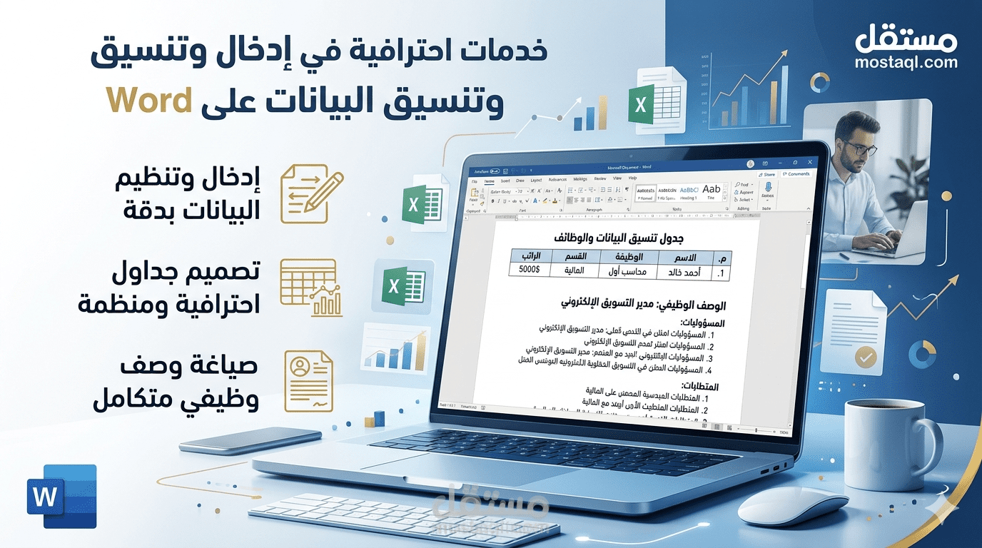 تصميم نماذج احترافية و تحليل وتوصيف الوظائف