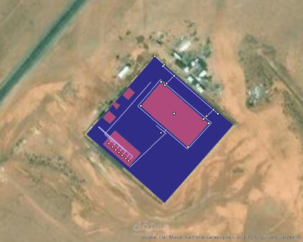 عمل GIS ل 5 محطات مياة معالجة بمنطقة القصيم
