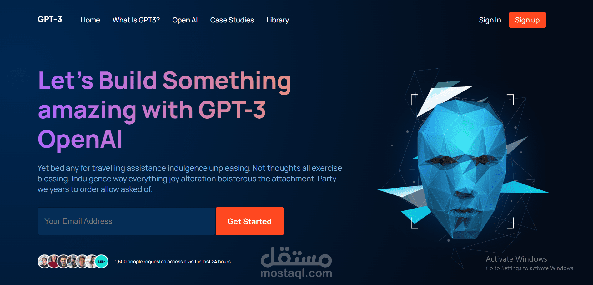 Chat Gpt 3 Landing Page