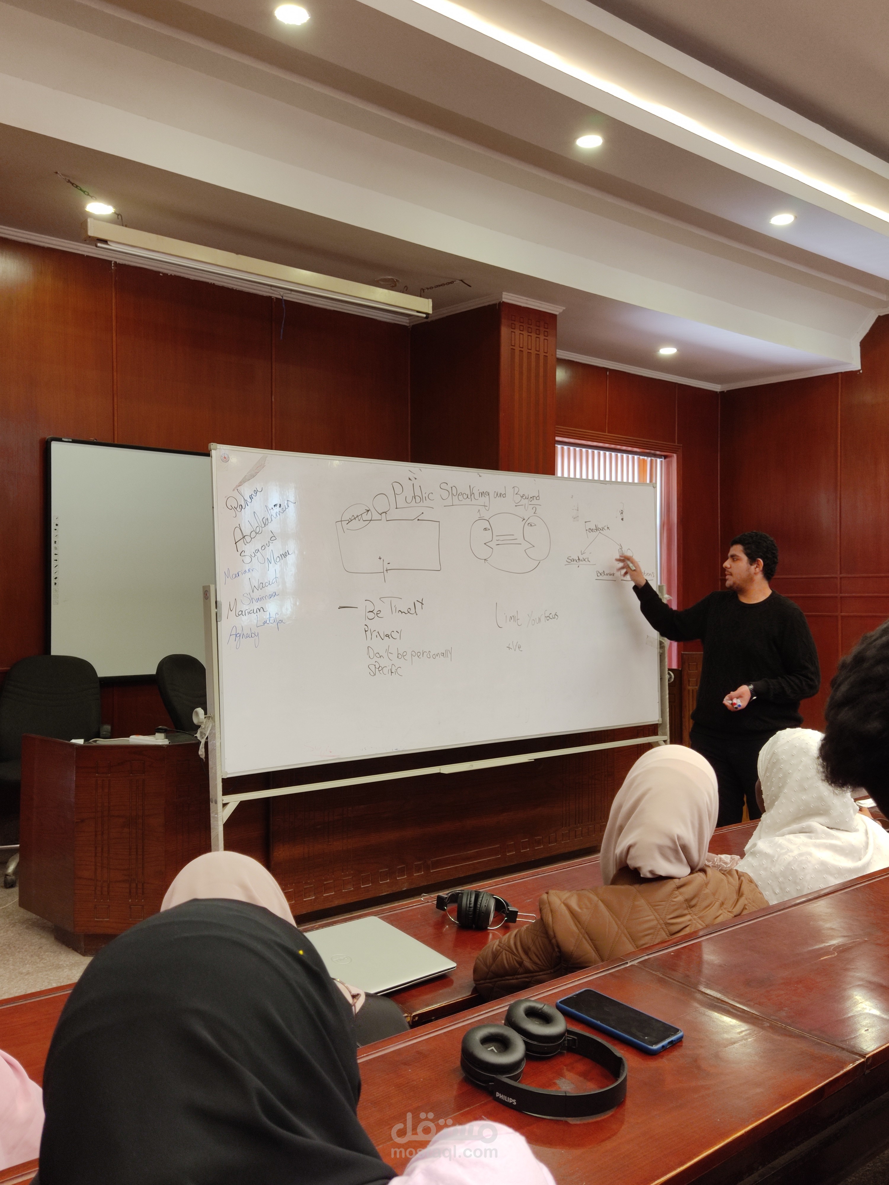 ورشة عمل عن مهارات القديم والتحدث أمام العامة