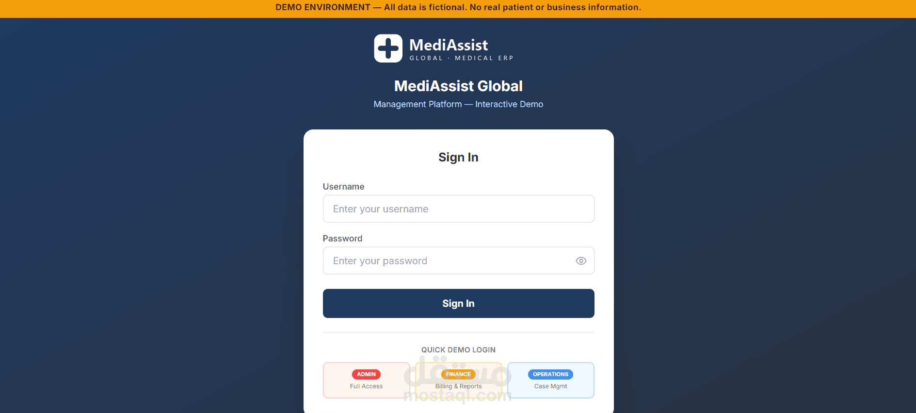 MediAssist Global — نظام ERP لإدارة المساعدة الطبية