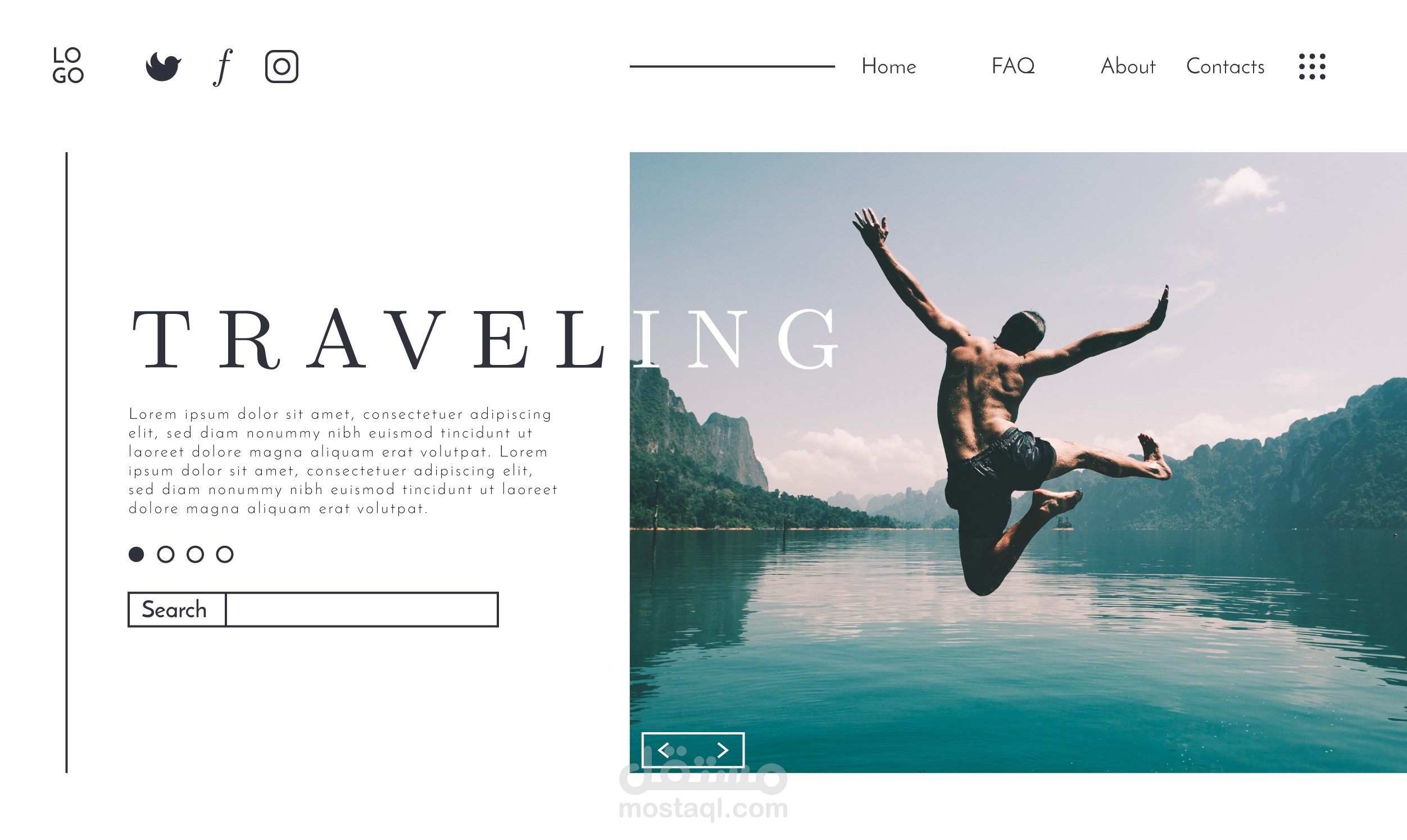 تصميم صفحات الهبوط ب HTML & CSS