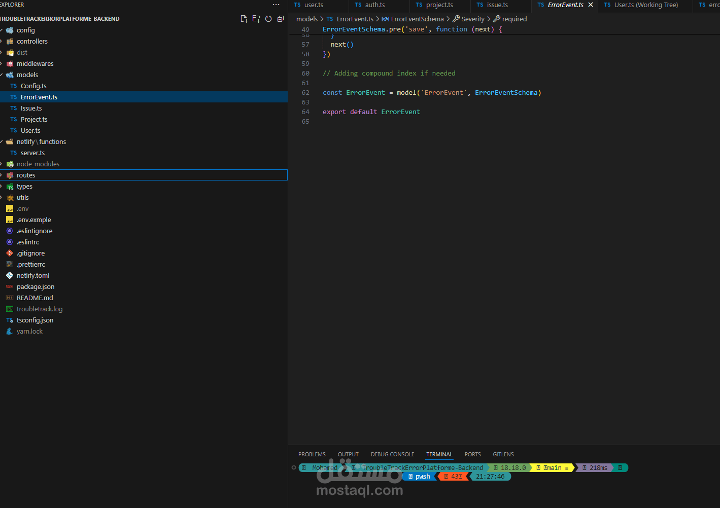 Error Tracking System – Full Stack developer (Own Project)