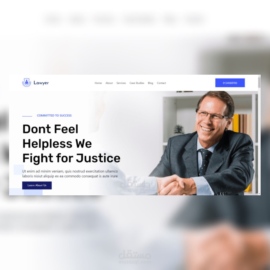 تصميم Landing Page احترافية لمحامٍ