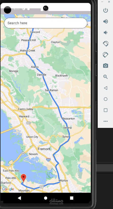 خرائط جوجل باستخدام Flutter