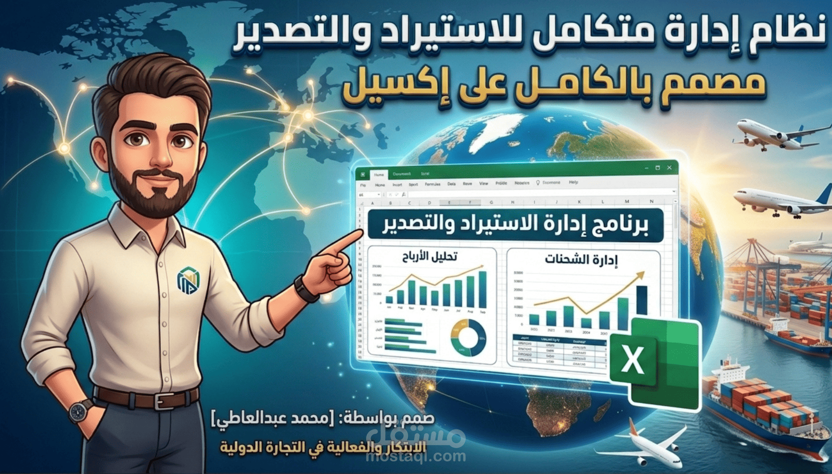 تصميم برنامج كامل للمبيعات لشركة استيراد وتصدير
