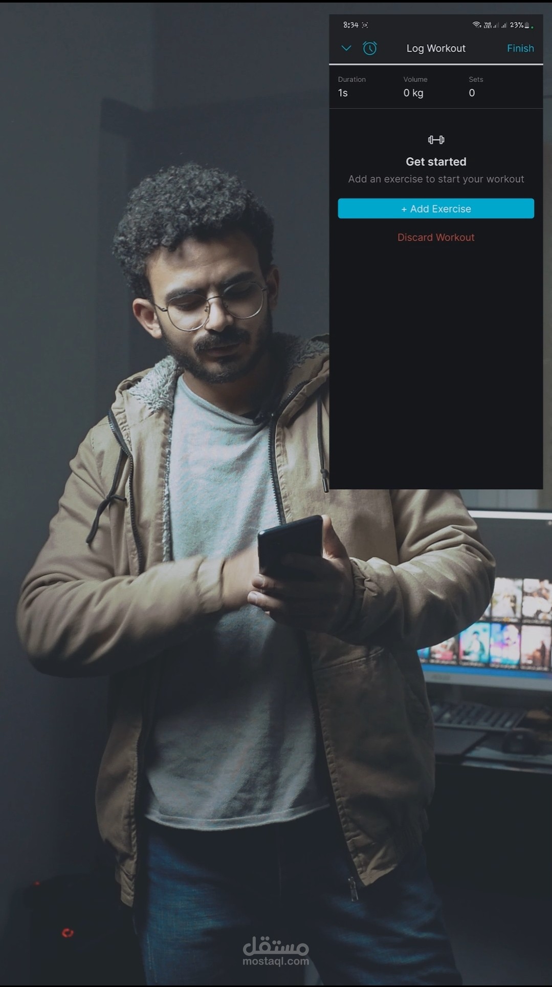 اعلان ل تطبيق hevy كتابه و تصوير و مونتاج