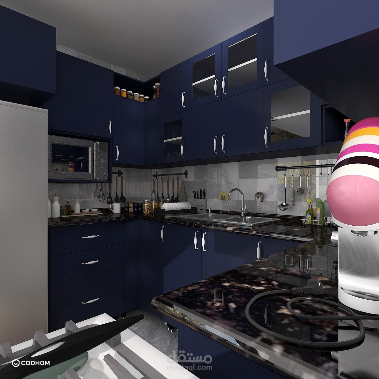 تصميم مطبخ متكامل