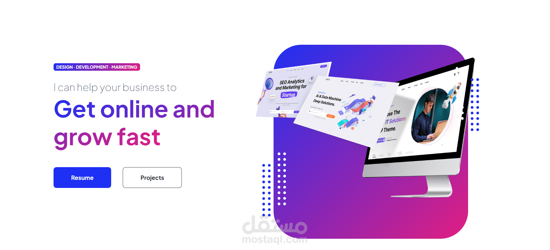 Landing page for ENS