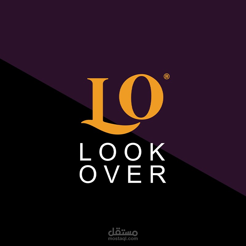 شعار وهوية تجارية لمنتج مستحضرات التجميل ( Look Over )