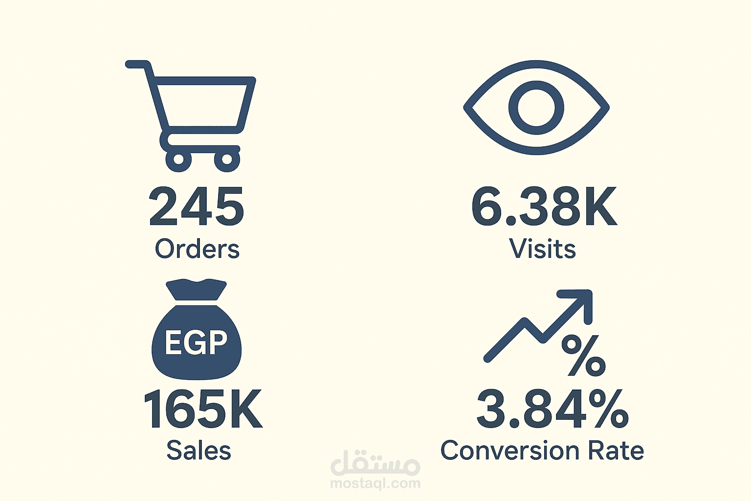 تحقيق 165K مبيعات عبر متجر إلكتروني مع 245 طلب خلال فترة قصيره