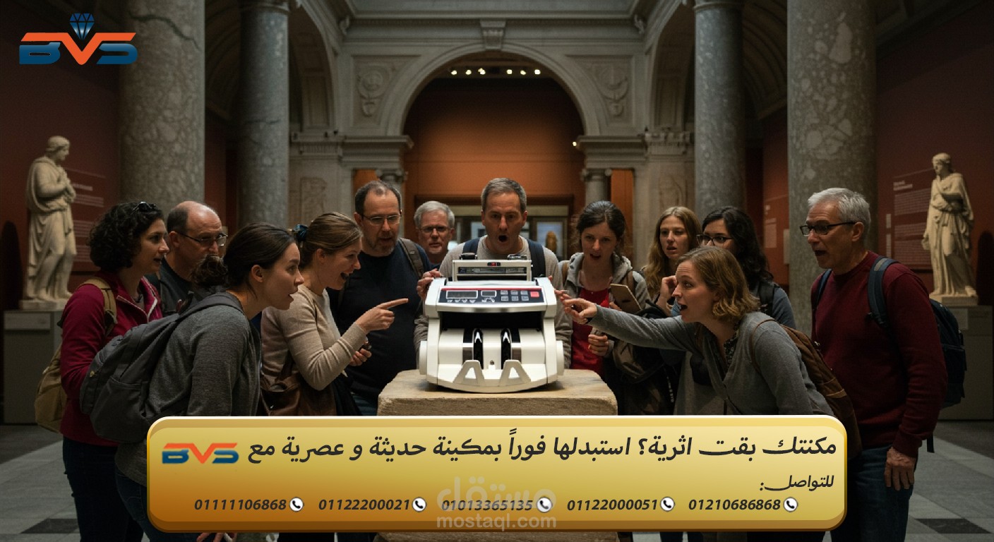 إعلان تغيير ماكينة عد النقود