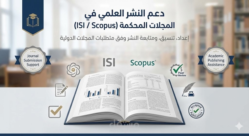نشر الأبحاث العلمية في أرقى المجلات المحكمة ISI/Scopus