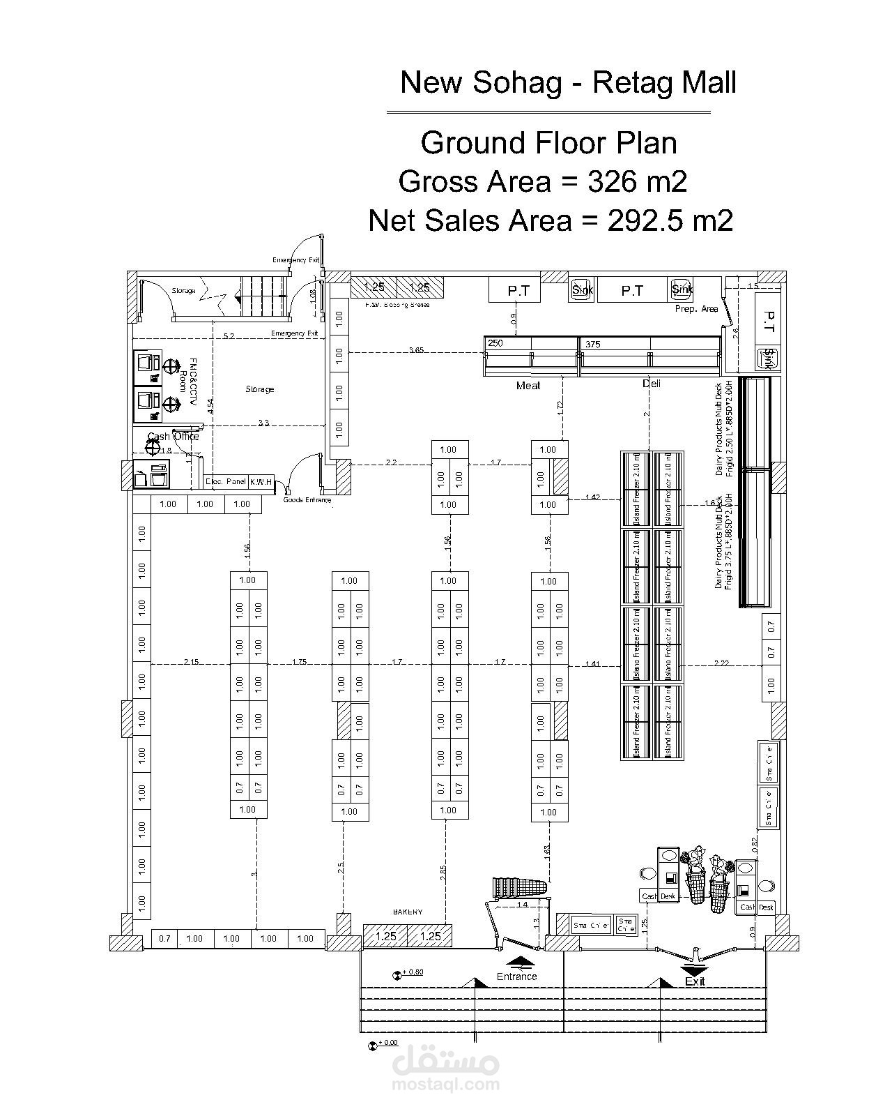 حصر التشطيبات لفرع سوبرماركت خير زمان