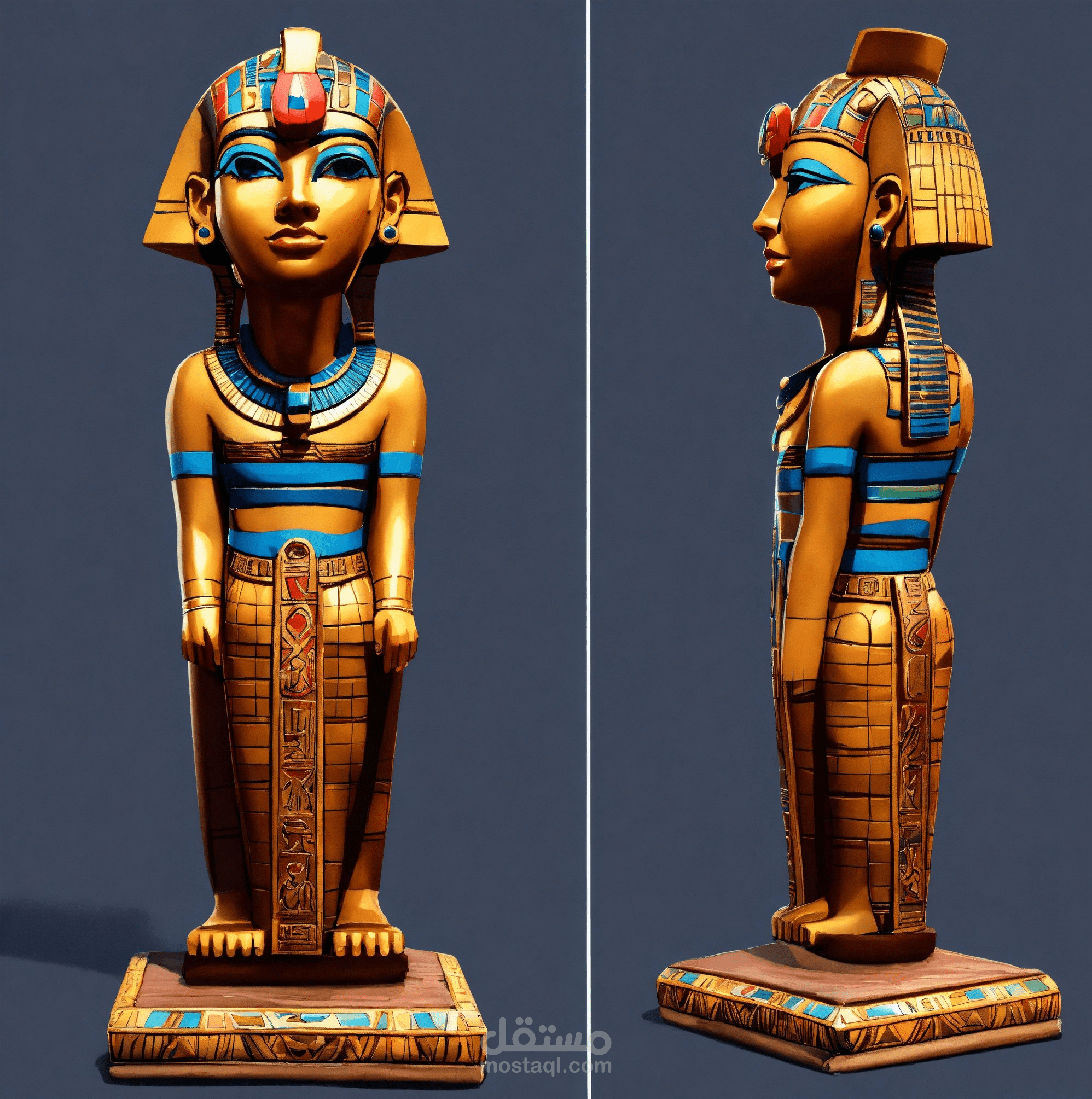تصميم صور تاريخية ذو هويه مصريه تعبر عن الحضارة المصرية القديمة