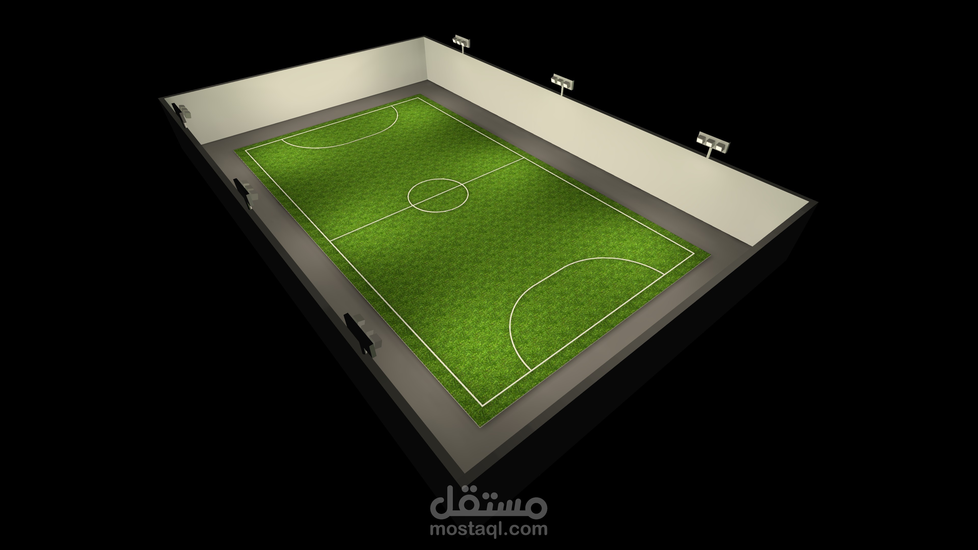 تصميم إنارة مجموعة ملاعب