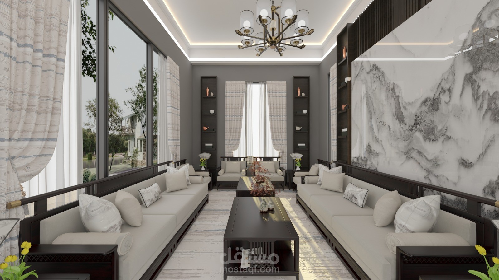 تصميم داخلي لمجلس نسائي