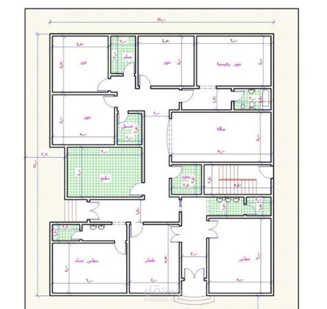 تقسيم معماري بدقة عاليه