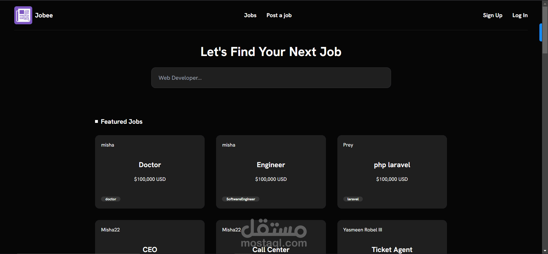 تصميم و برمجة مواقع باستخدام PHP Laravel و Tailwind