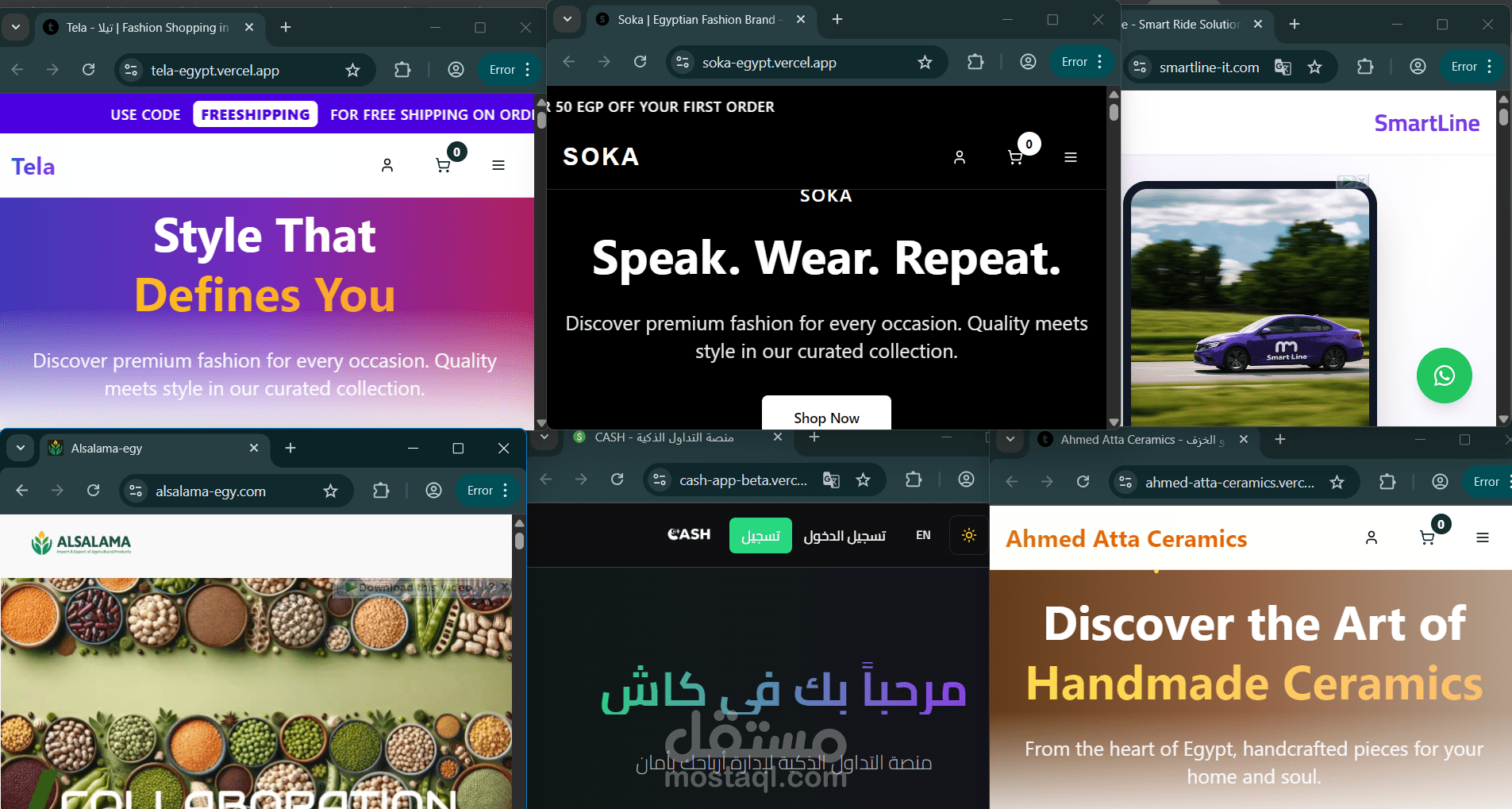 تصميم وتطوير مجموعة مواقع إلكترونية متكاملة مع تنفيذ حماية واختبار أمني