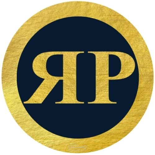 تصميم شعار نصي مخصص لحروف “RP” بأسلوب بسيط واحترافي