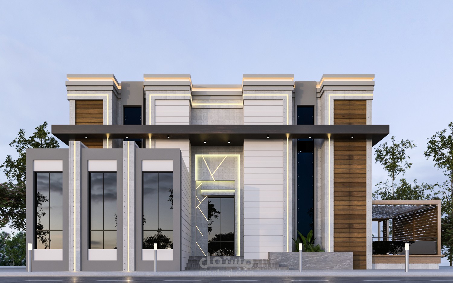 تصميم خارجي لفيلا بالامارات