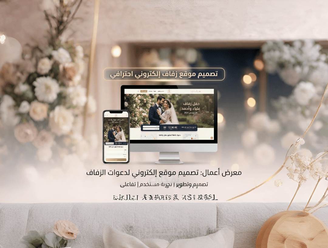 تصميم موقع إلكتروني مخصص لدعوة حفلات الزفاف