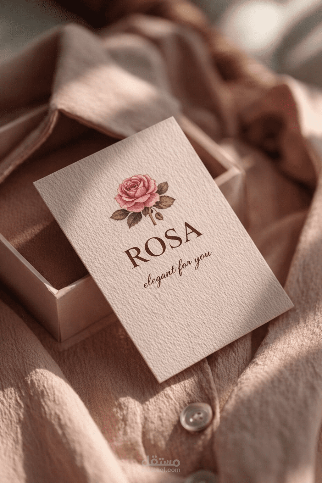 تصميم شعار لماركه ملابس نسائيه محجبات بإسم روزا