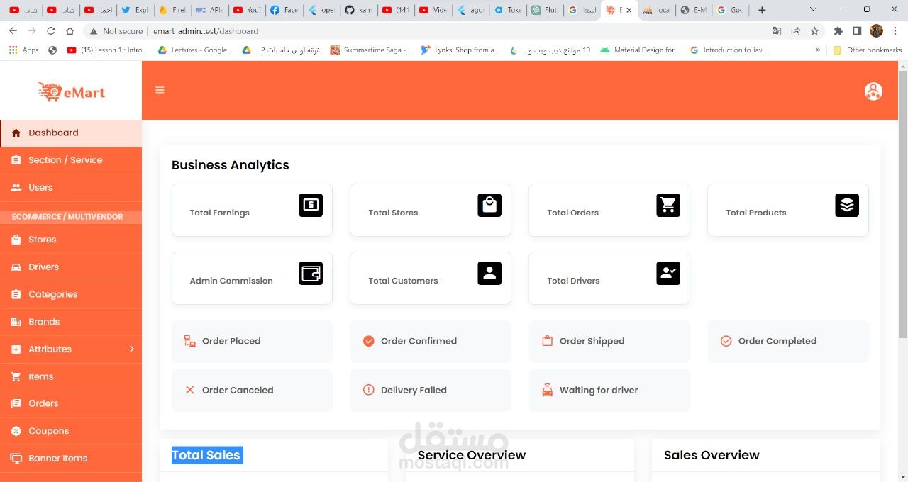 لوحه تحكم ب تطببق توصيل تاكسي