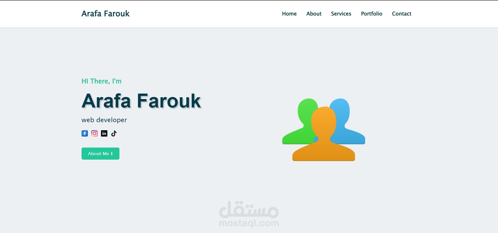 simple personal portfilio web site