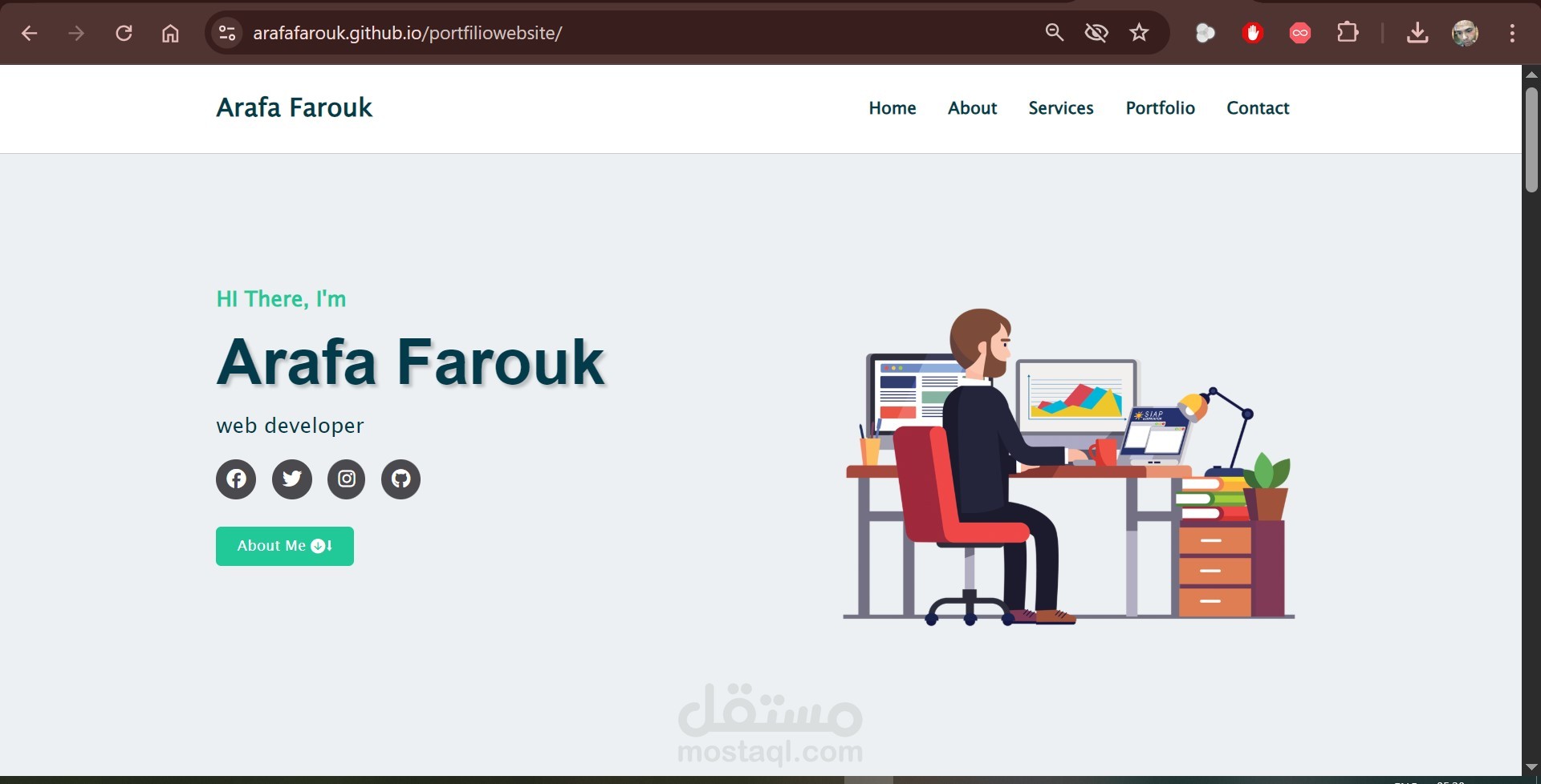 simple personal portfilio web site