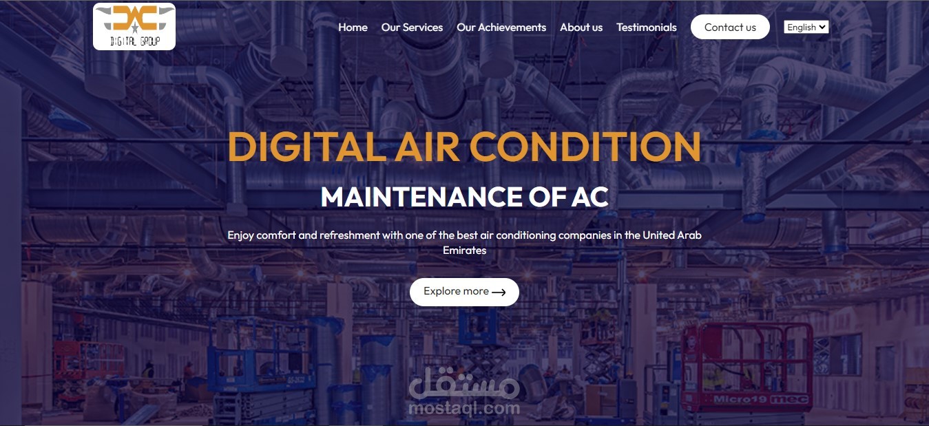 landing Page for a company