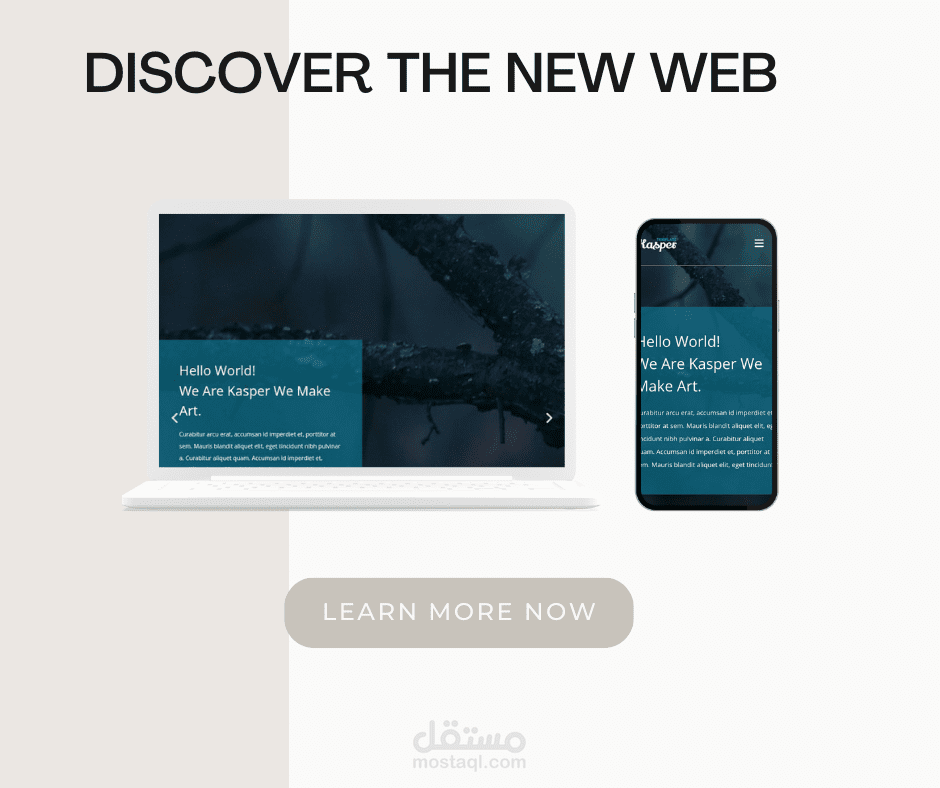 تصميم مواقع ويب فريدة: Kasper Template
