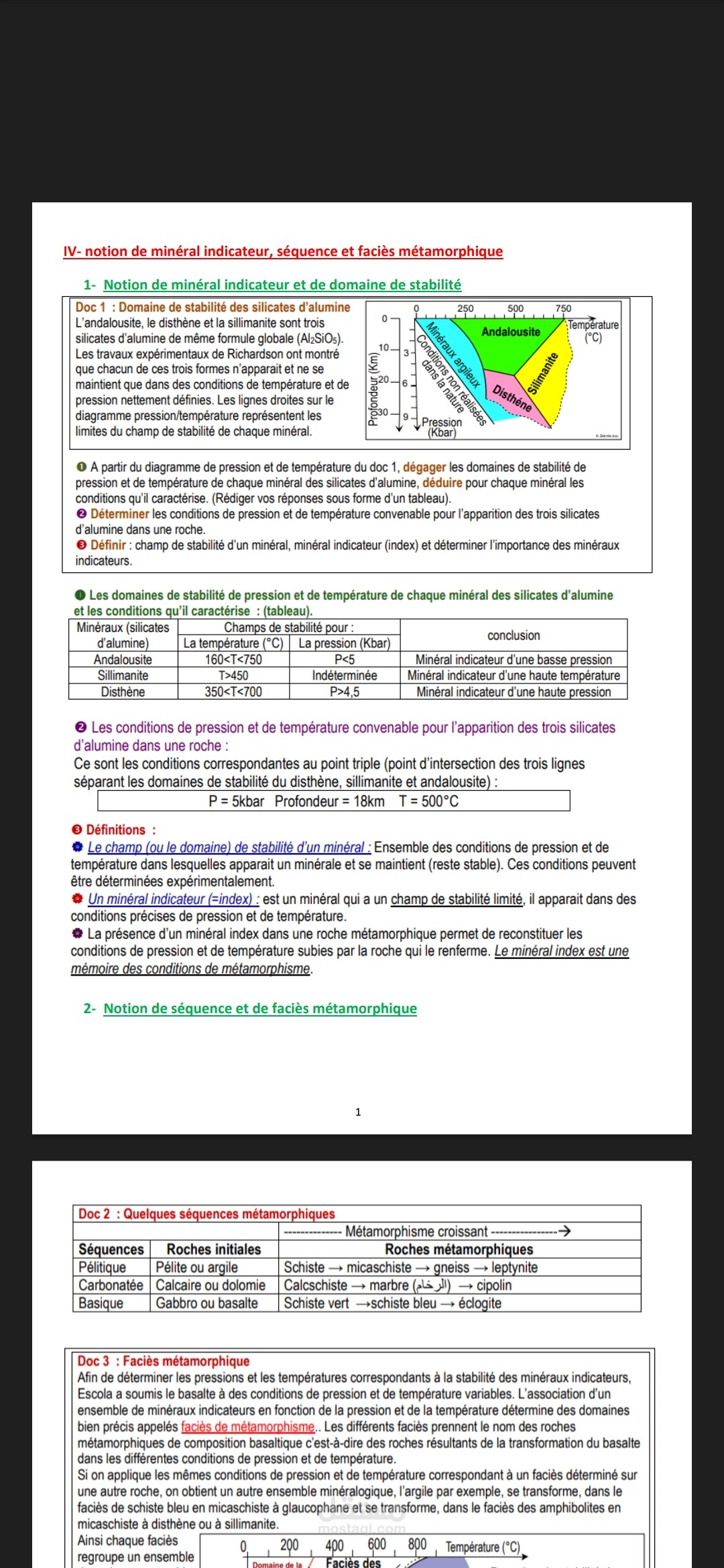 Writing a lesson in life sciences and geology