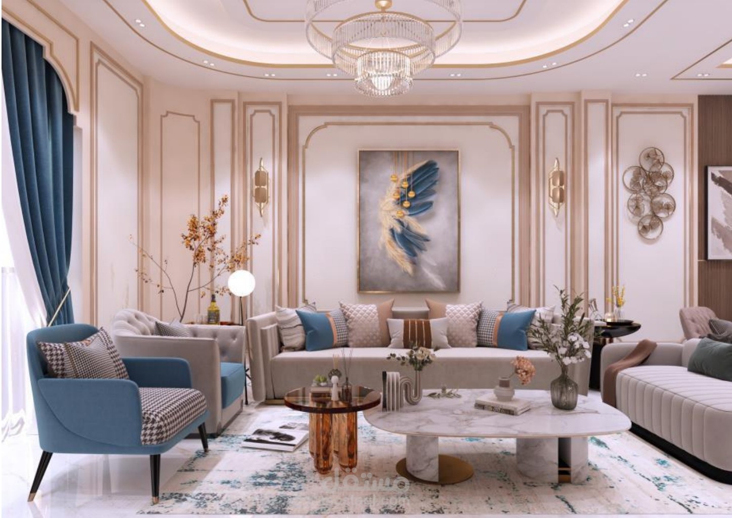 عمل تصميم داخلى وإعداد رسومات تفصيليه