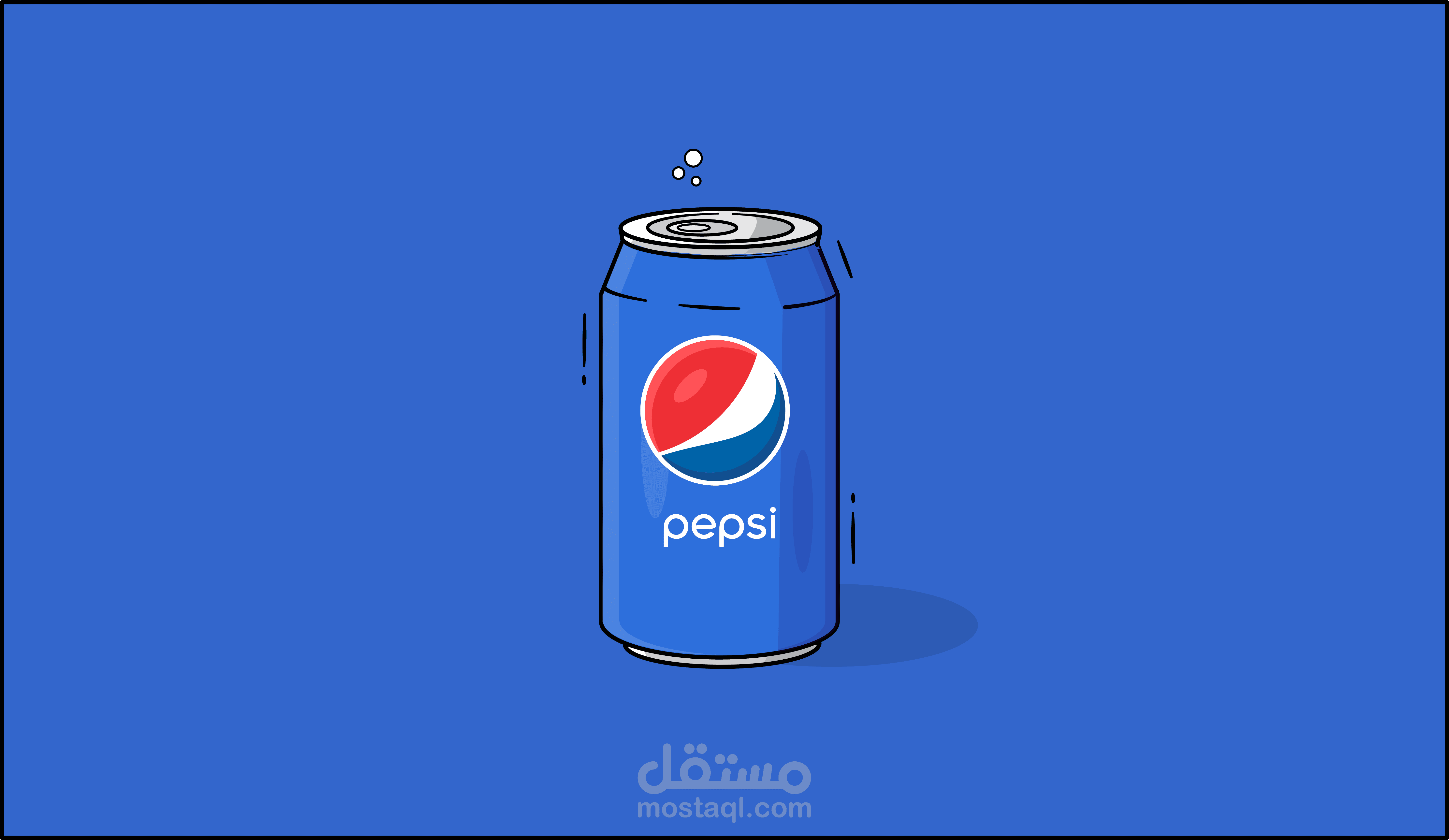تصميم جرافيك علبة بيبسي