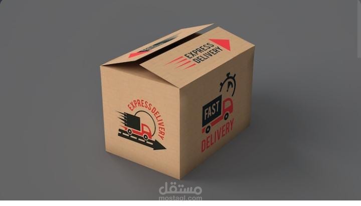 تصميم على علب كرتون حسب طلب العميل