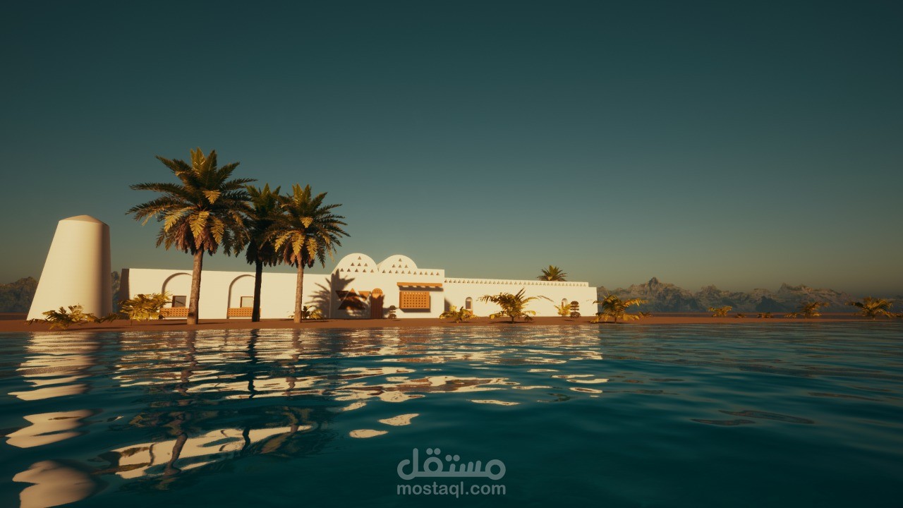 تصميم بيت على الطراز النوبي