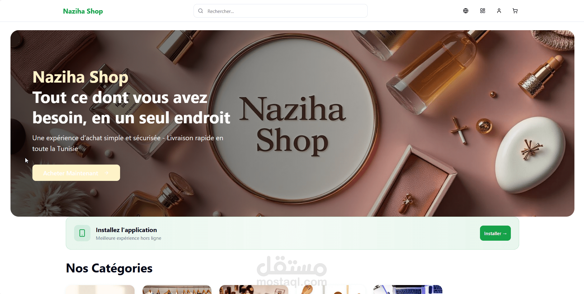 منصة "Naziha Market" المتكاملة – نظام تجارة إلكترونية Full-Stack شامل