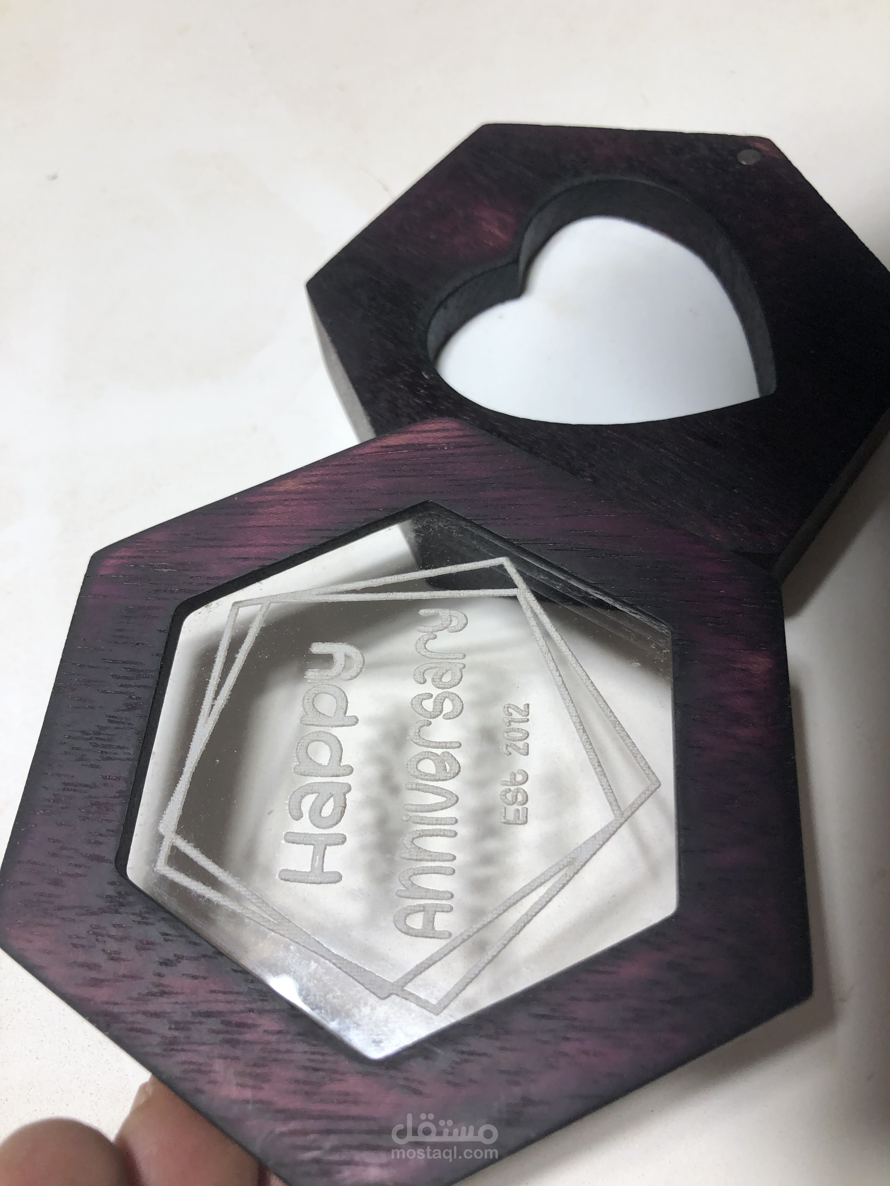 Wooden ring box