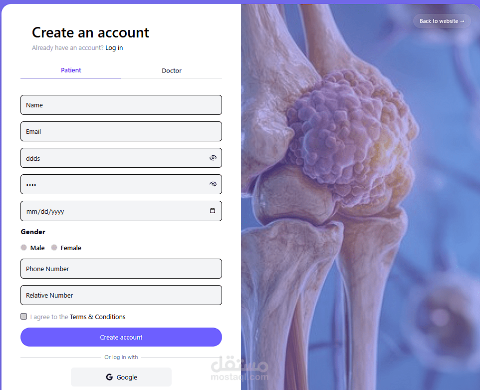 website bone cancer detection by using AI