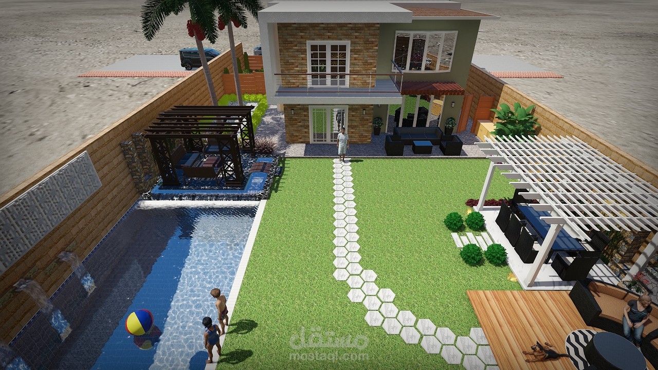 لاندسكيب لفيلا مودرن