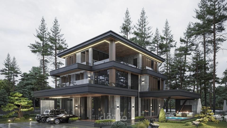 تصميم واجهات فلل وتنسيق حدائق